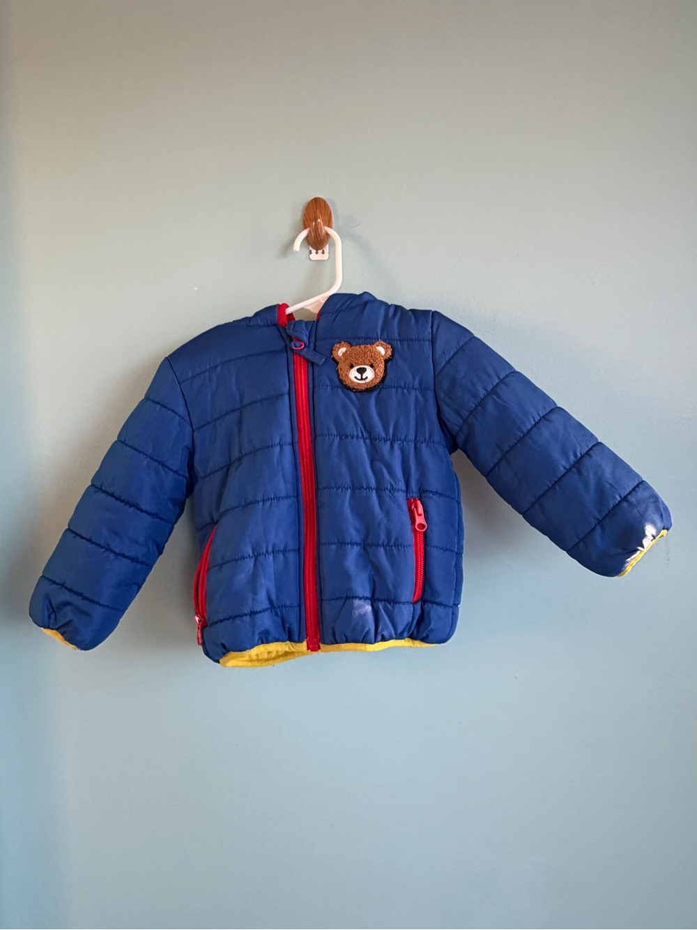 Little Beginnings Toddler Boys Puffer Jacket 18M Teddy Bear